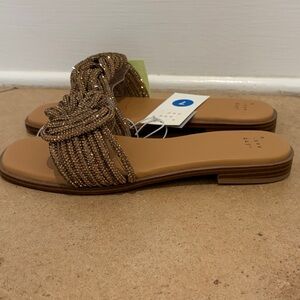 a new day Brown Beaded Sandals size 7